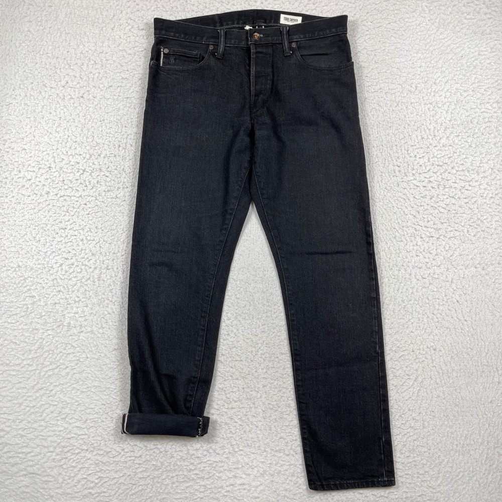 Todd Snyder Jeans Mens 31x30 Black Japanese Selvedge Denim Slim Luxury Casual